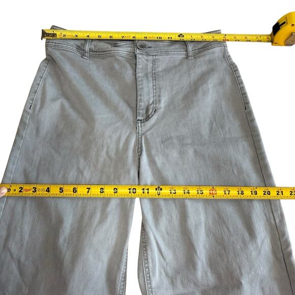 Oat New York Jeans Women's 10/30 Light Wash Blue/Gray High Rise Wide Leg Raw Hem - Picture 7 of 10